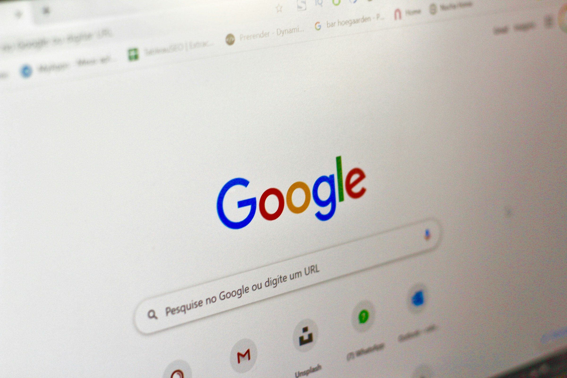 A Google search results page open on a computer screen